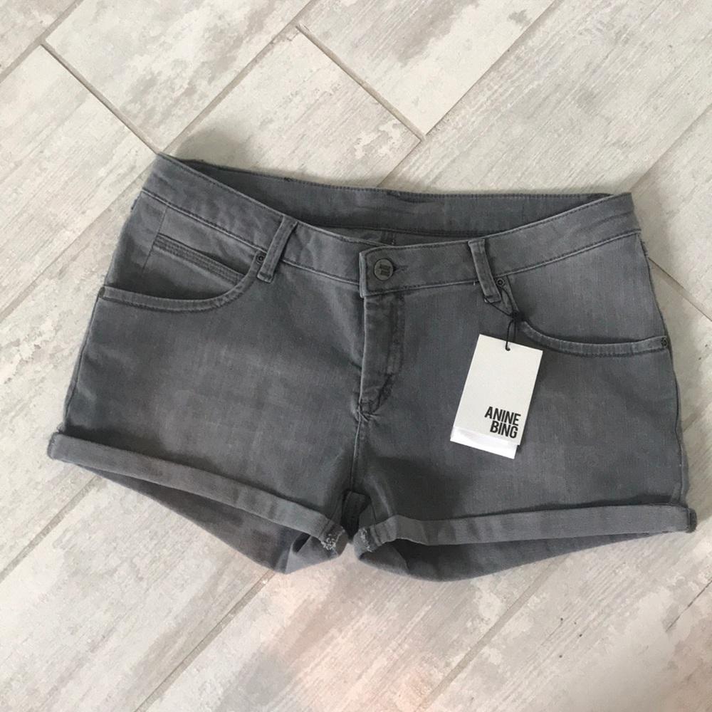 Anime Bing Light gray Denim Shorts